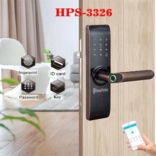 Khóa vân tay cửa gỗ HPS- 3326 (Tuya)