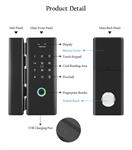 Khóa vân tay cửa kính- APP G200R (Tuya)